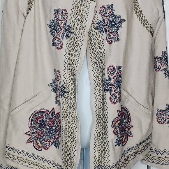 Christopher & Banks Embroidered Boho Cardigan NWOT - Picture 7 of 11